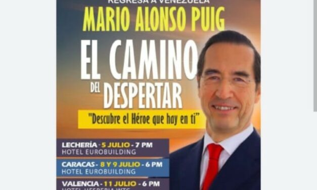 El Dr. Mario Alonso Puig regresa a Venezuela con su aclamada conferencia «El Camino del Despertar»
