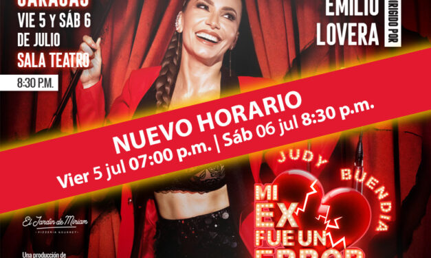 Judy Buendía con su monólogo ¨Mi Ex Fue Un Error¨ se presentará en la sala teatro del Centro Cultural Chacao