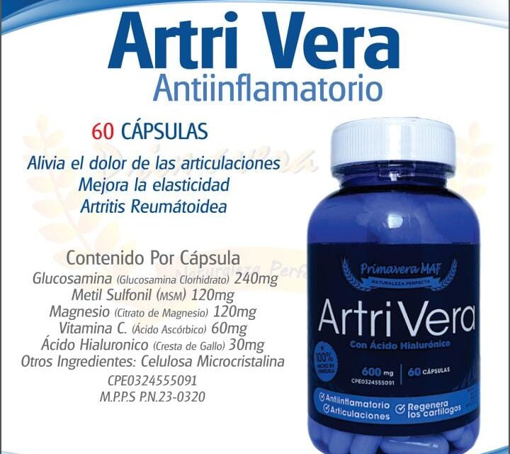 ARTRI VERA nuevo lanzamiento de Laboratorios Primavera