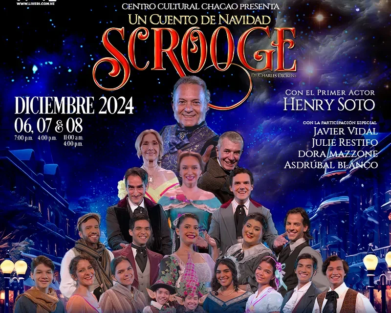 La clásica obra de Navidad Scrooge: Un cuento de Navidad llega al Centro Cultural Chacao