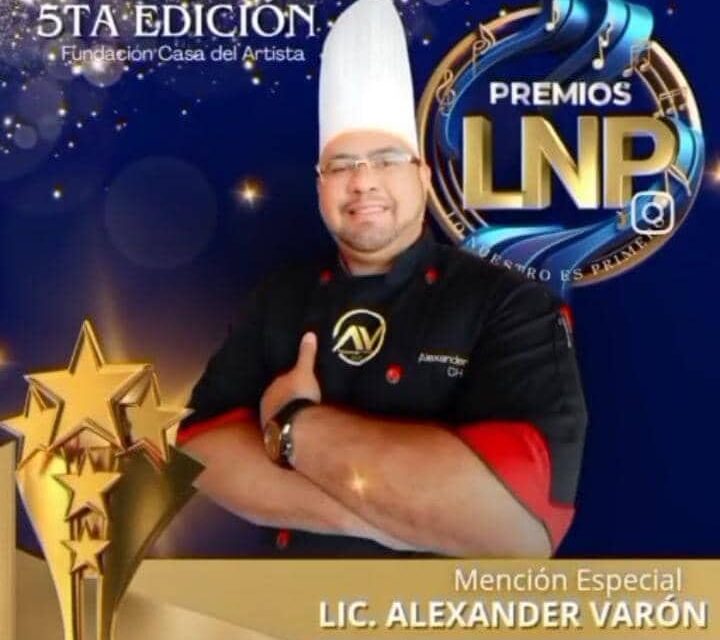 Premio «Lo nuestro es primero» reconoce al chef Alexander Varón