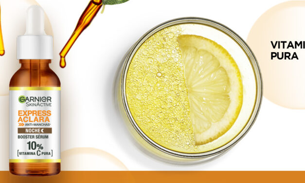 Garnier presenta el nuevo Express Aclara Booster Serum Noche con 10% de Vitamina C Pura de origen natural