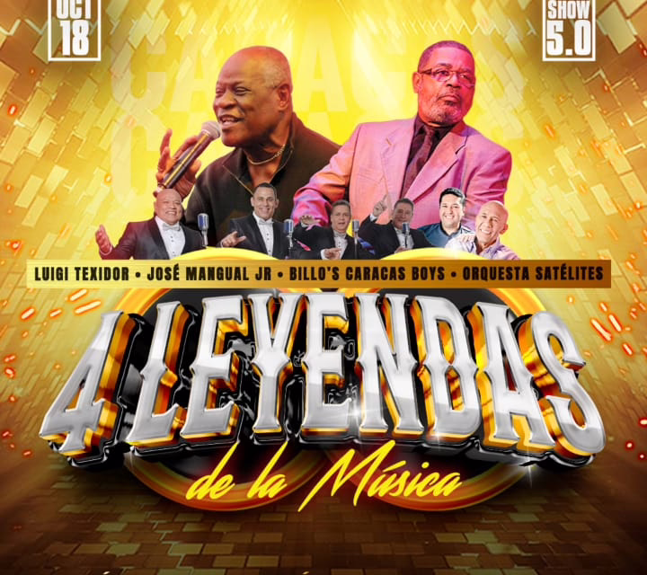 “4 Leyendas de la Música”: Íconos de la salsa y el merengue se unen en el Círculo Militar de Caracas