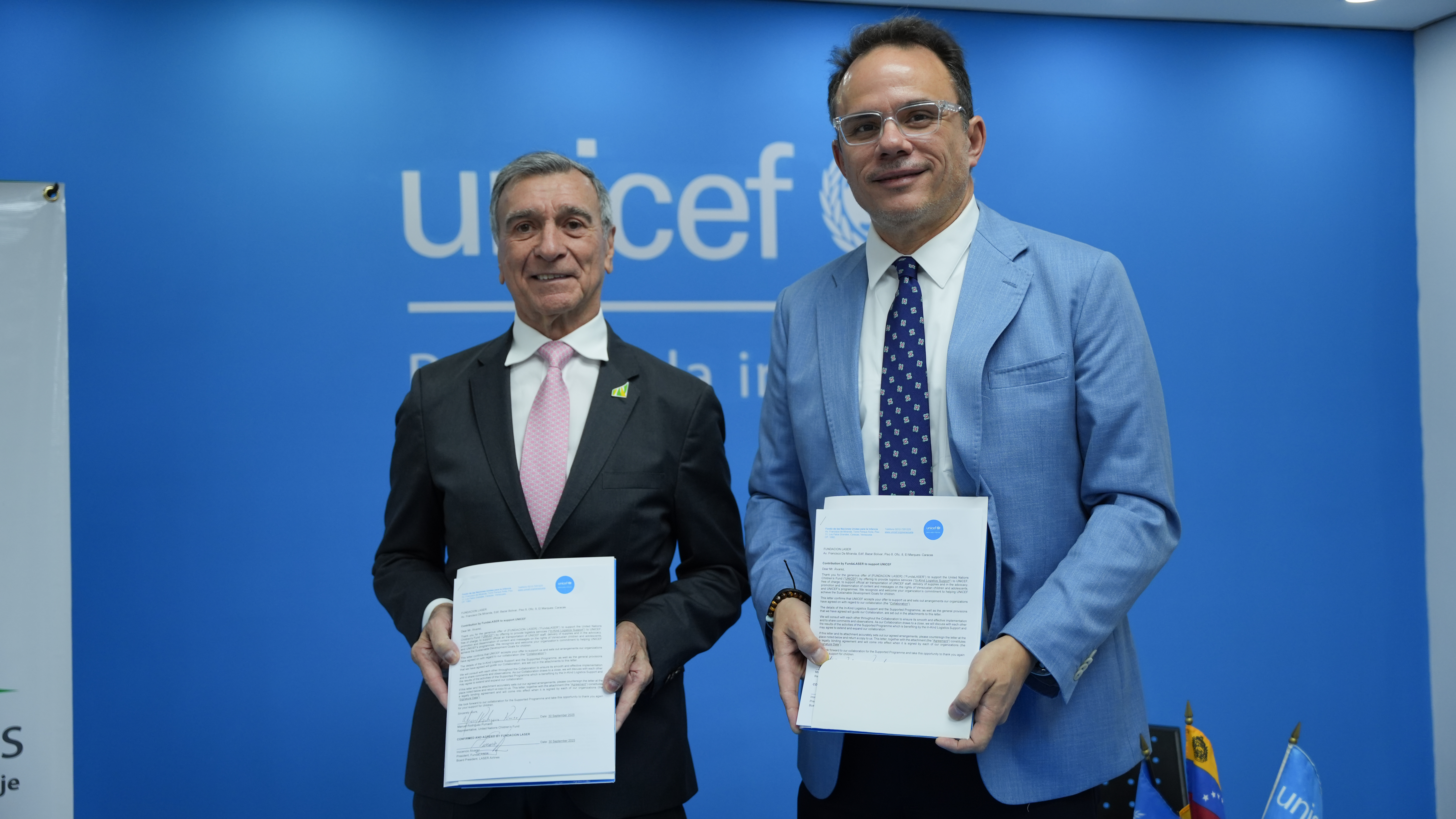 UNICEF y FUNDALASER establecen alianza a favor de la niñez venezolana