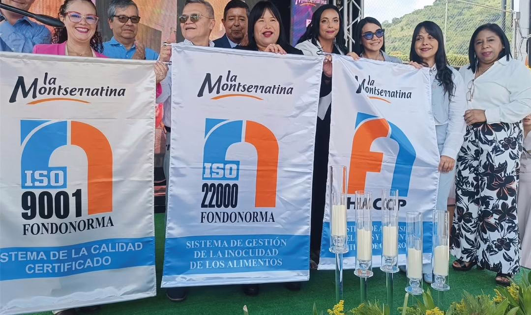La Montserratina se convierte en la primera empresa venezolana en obtener triple certificación de calidad, inocuidad y HACCP
