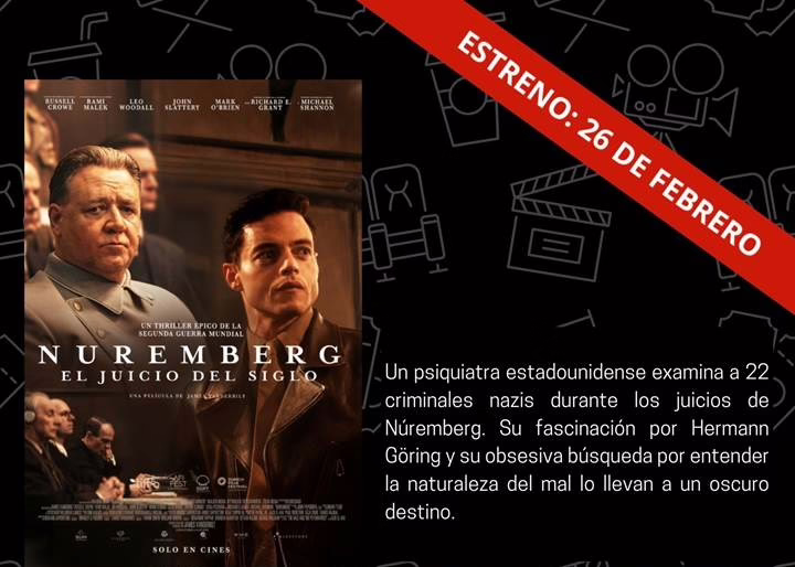 CINE: “Núremberg”: Rami Malek, Russell Crowe y el veredicto del Holocausto