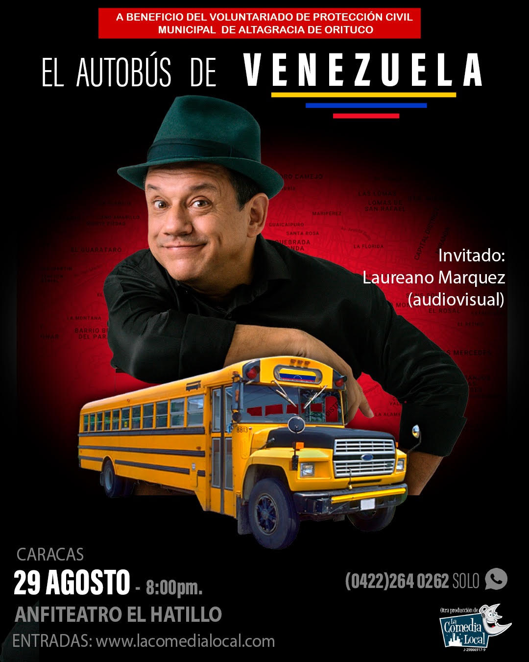 Show de humor “El autobús de Venezuela” se presentará para apoyar al voluntariado de Altagracia de Orituco desplegado en La Guaira